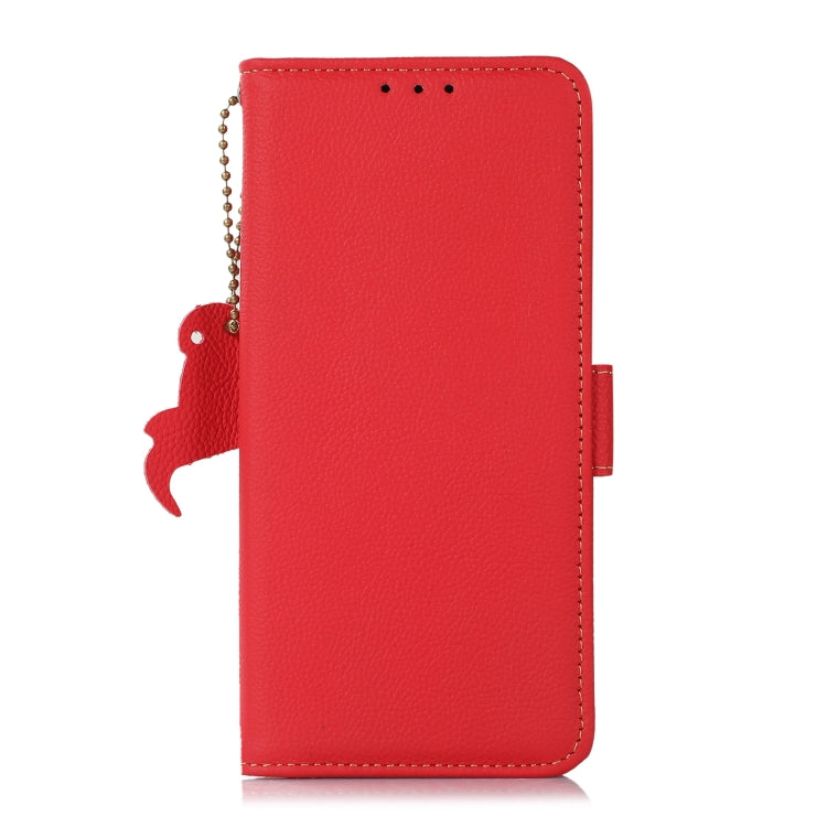 For Sony Xperia 10 IV Side-Magnetic TJ Genuine Leather RFID Phone Case(Red) - Sony Cases by PMC TechLife | Online Shopping South Africa | PMC TechLife | Buy Now Pay Later Mobicred