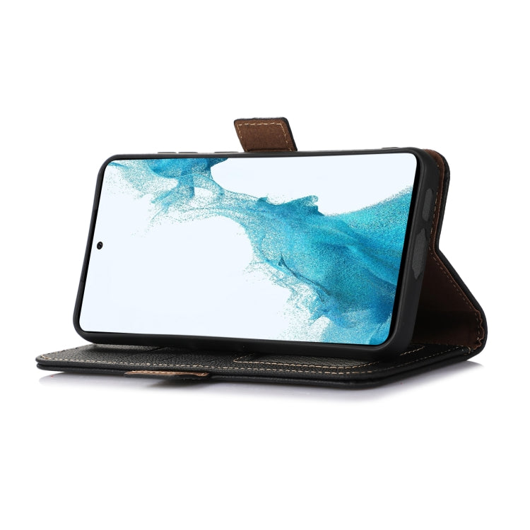 For Sony Xperia 10 IV Side-Magnetic TJ Genuine Leather RFID Phone Case(Black) - Sony Cases by PMC TechLife | Online Shopping South Africa | PMC TechLife | Buy Now Pay Later Mobicred