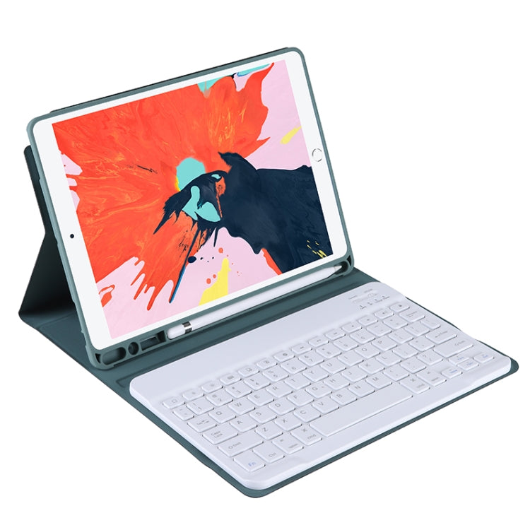 T102B For iPad Air / Pro 10.5 inch (2019) TPU Candy Color Ultra-thin Bluetooth Keyboard Tablet Case with Stand & Pen Slot(Dark Green) - Universal by PMC TechLife | Online Shopping South Africa | PMC TechLife