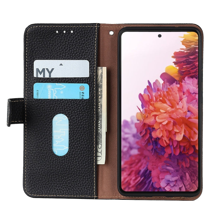 For Sony Xperia 1 IV KHAZNEH Litchi Genuine Leather Phone Case(Black) - Sony Cases by PMC TechLife | Online Shopping South Africa | PMC TechLife | Buy Now Pay Later Mobicred