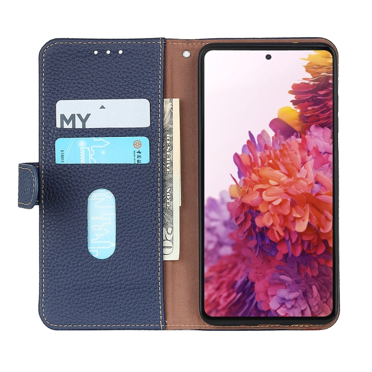 For Sony Xperia 10 IV KHAZNEH Litchi Genuine Leather Phone Case(Blue) - free shipping - PMC TechLife - Order now!
