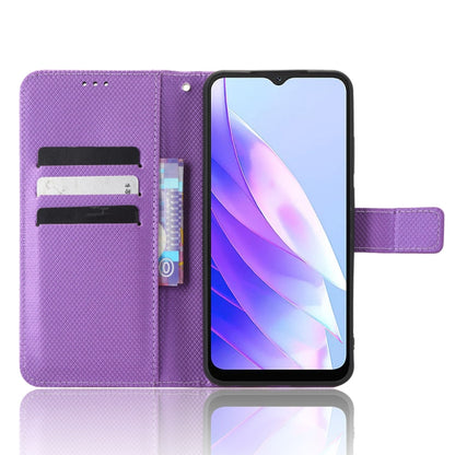 For Blackview A52 Diamond Texture Leather Phone Case(Purple) - More Brand by PMC Jewellery | Online Shopping South Africa | PMC Jewellery | Buy Now Pay Later Mobicred