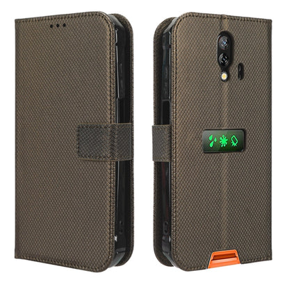 For Blackview BV7200 Diamond Texture Leather Phone Case(Brown) - More Brand by PMC Jewellery | Online Shopping South Africa | PMC Jewellery | Buy Now Pay Later Mobicred