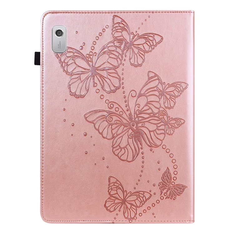 For Lenovo Tab M8 4th Gen Embossed Butterfly Pattern Leather Tablet Case(Pink) - Lenovo by PMC TechLife | Online Shopping South Africa | PMC TechLife | Buy Now Pay Later Mobicred