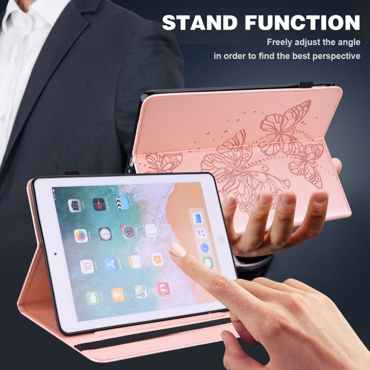 For Lenovo Tab M8 4th Gen Embossed Butterfly Pattern Leather Tablet Case(Pink) - Lenovo by PMC TechLife | Online Shopping South Africa | PMC TechLife | Buy Now Pay Later Mobicred