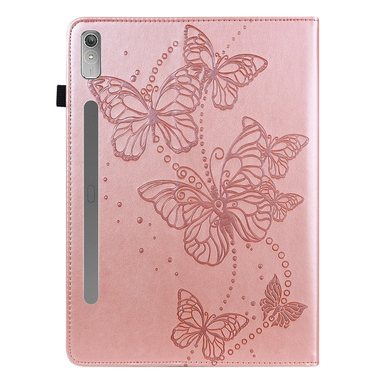 For Lenovo Pad Pro 2022 11.2 inch / Tab P11 Pro Gen 2 Embossed Butterfly Pattern Leather Tablet Case(Pink) - Lenovo by PMC TechLife | Online Shopping South Africa | PMC TechLife | Buy Now Pay Later Mobicred
