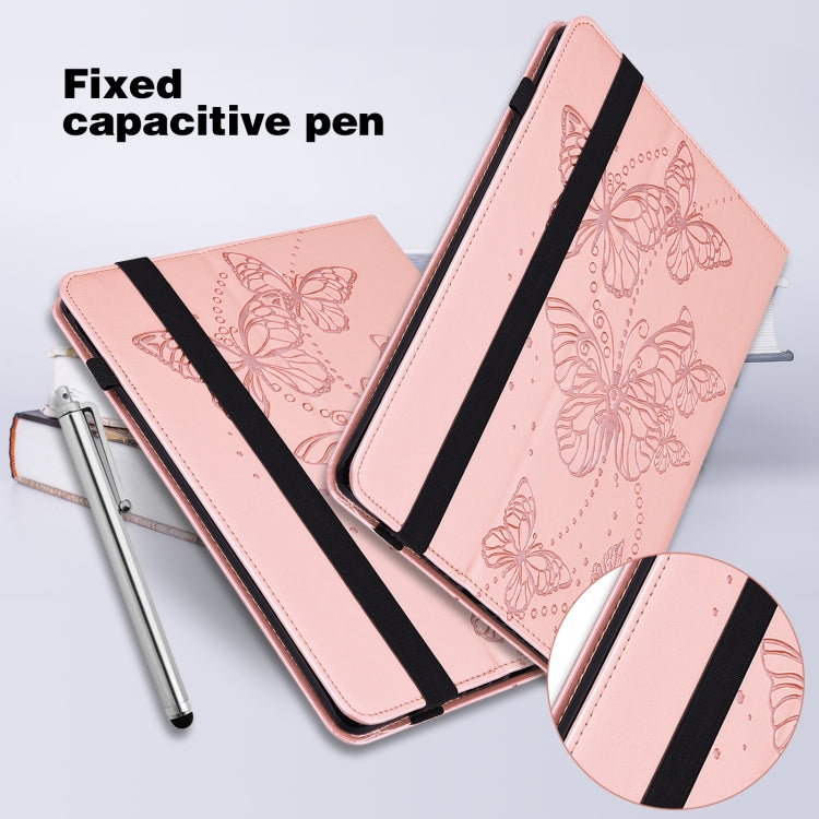 For Lenovo Pad Pro 2022 11.2 inch / Tab P11 Pro Gen 2 Embossed Butterfly Pattern Leather Tablet Case(Pink) - Lenovo by PMC TechLife | Online Shopping South Africa | PMC TechLife | Buy Now Pay Later Mobicred