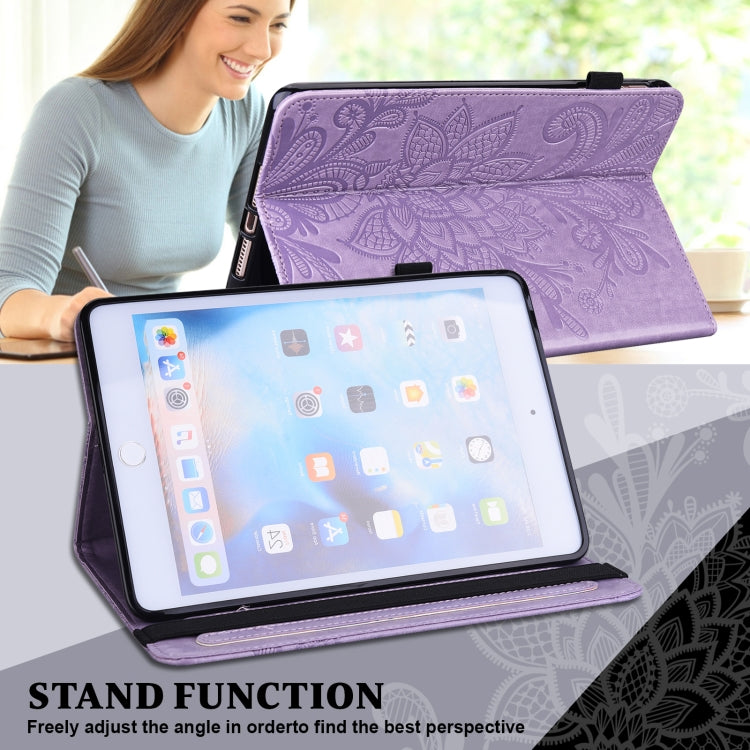 For Lenovo Pad Pro 2022 11.2 inch / Tab P11 Pro Gen 2 Lace Flower Embossing Pattern Leather Tablet Case(Purple) - Lenovo by PMC TechLife | Online Shopping South Africa | PMC TechLife | Buy Now Pay Later Mobicred
