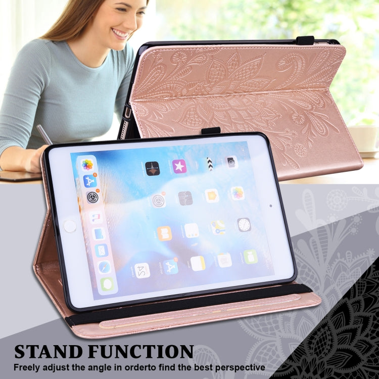 For Lenovo Pad Pro 2022 11.2 inch / Tab P11 Pro Gen 2 Lace Flower Embossing Pattern Leather Tablet Case(Gold) - Lenovo by PMC TechLife | Online Shopping South Africa | PMC TechLife | Buy Now Pay Later Mobicred