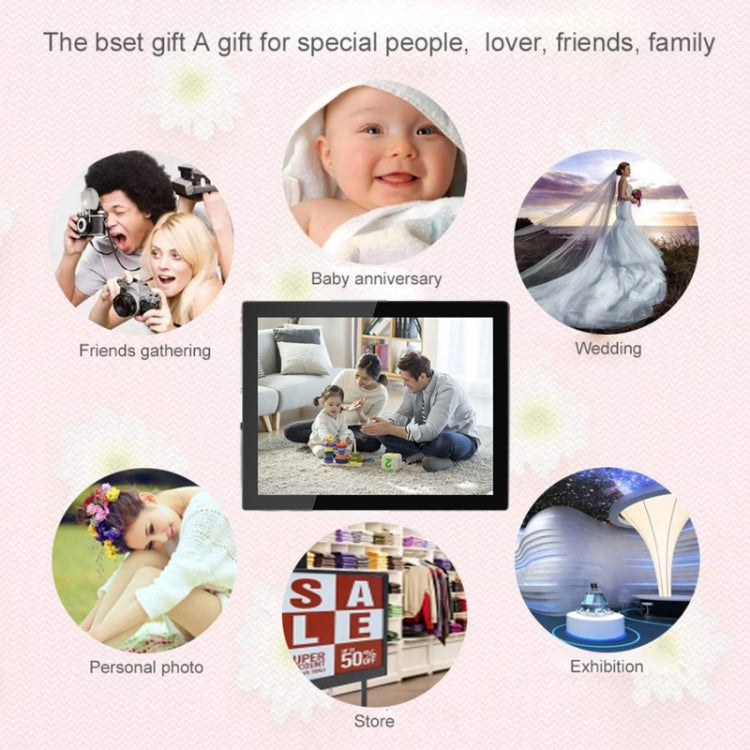 15 inch LED Display WiFi Cloud Photo Frame, RK3126C Quad Core up to 1.5GHz, Android 6.0, 1GB+16GB(AU Plug) - free shipping - PMC Jewellery - Order now!