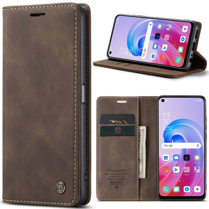 CaseMe 013 Multifunctional Horizontal Flip Leather Phone Case For OPPO A96 4G / A36 4G／A76 4G／K10 4G ／Realme 9i 4G (Coffee) - OPPO Cases by CaseMe | Online Shopping South Africa | PMC Jewellery | Buy Now Pay Later Mobicred