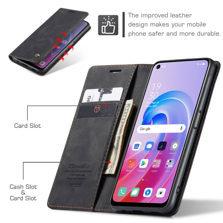 CaseMe 013 Multifunctional Horizontal Flip Leather Phone Case For OPPO A96 4G / A36 4G／A76 4G／K10 4G ／Realme 9i 4G (Black) - OPPO Cases by CaseMe | Online Shopping South Africa | PMC Jewellery | Buy Now Pay Later Mobicred