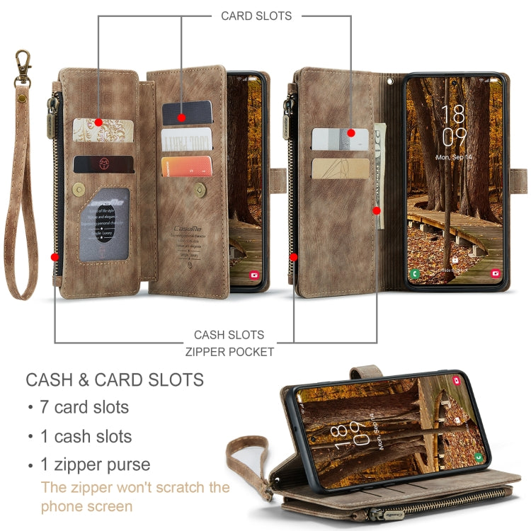 For Samsung Galaxy S23+ 5G CaseMe C30 Multifunctional Leather Phone Case(Brown) - Galaxy S23+ 5G Cases by CaseMe | Online Shopping South Africa | PMC Jewellery | Buy Now Pay Later Mobicred