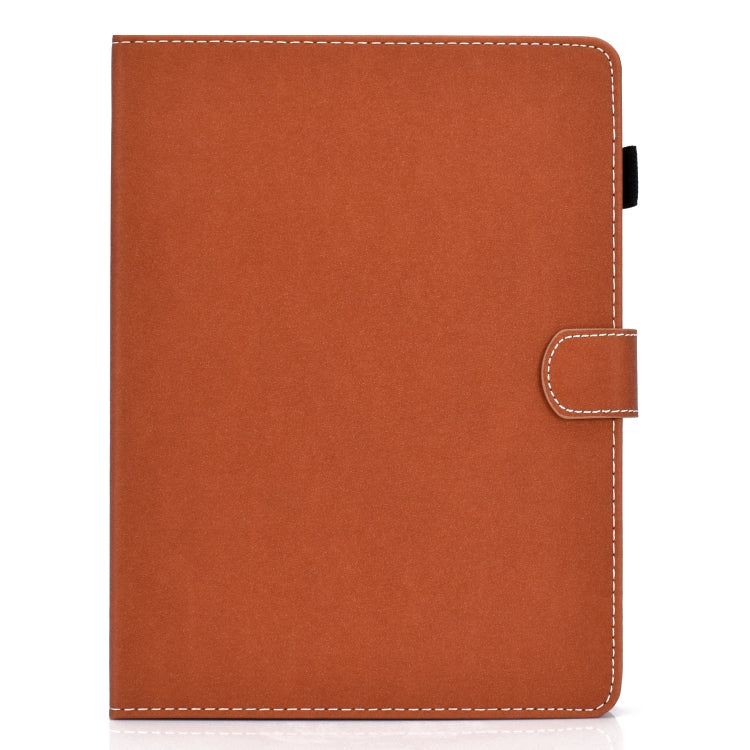 For 10 inch Solid Color Tablet PC Universal Magnetic Horizontal Flip Leather Case with Card Slots & Holder(Brown) - 10 - 11 inch by PMC TechLife | Online Shopping South Africa | PMC TechLife | Buy Now Pay Later Mobicred