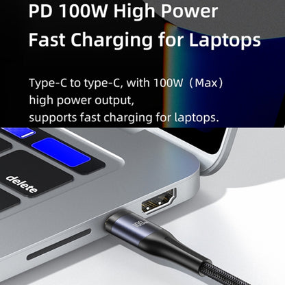 USAMS US-SJ600 U83 PD100W 3 in 1 Aluminum Alloy Transparent Digital Display Fast Charging Cable,Cable Length: 1.2m(Black) - Multifunction Cable by USAMS | Online Shopping South Africa | PMC Jewellery | Buy Now Pay Later Mobicred