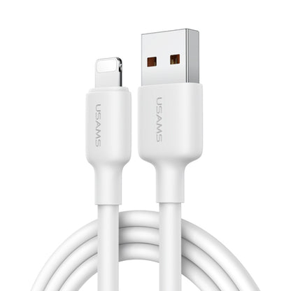 USAMS US-SJ605 U84 2.4A USB to 8 Pin Charging Data Cable, Cable Length:2m(White) - Normal Style Cable by USAMS | Online Shopping South Africa | PMC Jewellery | Buy Now Pay Later Mobicred