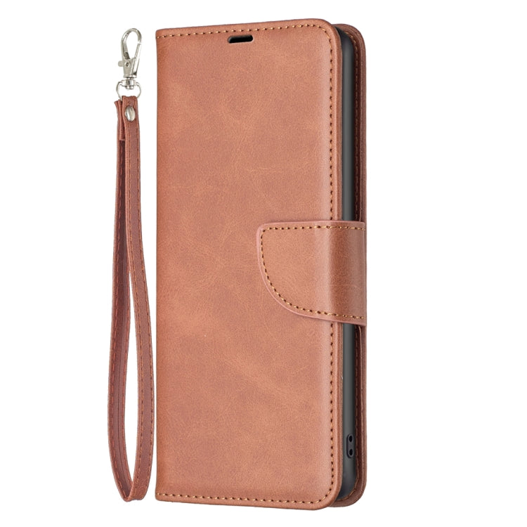 For Xiaomi Redmi A3 Lambskin Texture Pure Color Flip Leather Phone Case(Brown) - Xiaomi Cases by PMC Jewellery | Online Shopping South Africa | PMC Jewellery | Buy Now Pay Later Mobicred