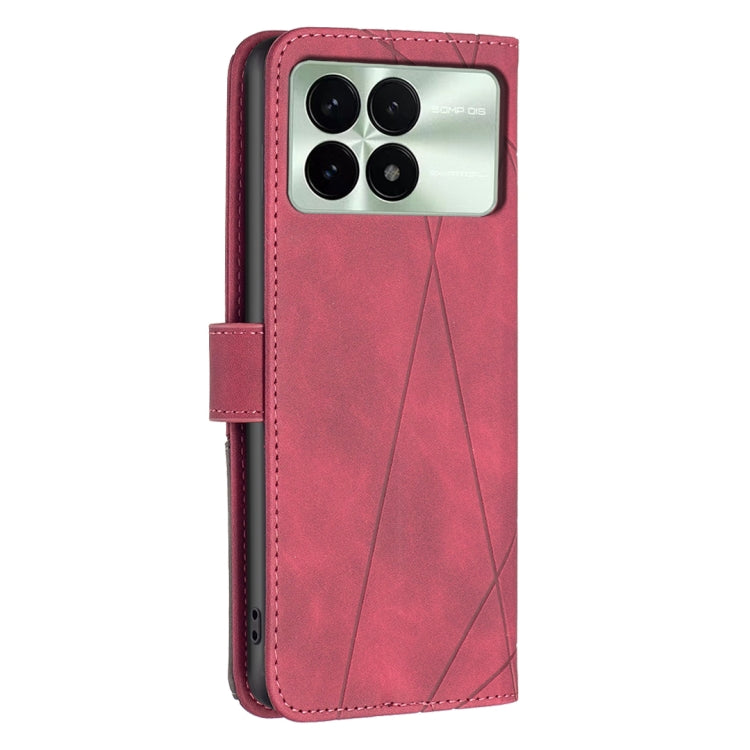 For Xiaomi Redmi K70 / K70 Pro Magnetic Buckle Rhombus Texture Leather Phone Case(Red) - K70 Pro Cases by PMC Jewellery | Online Shopping South Africa | PMC Jewellery | Buy Now Pay Later Mobicred