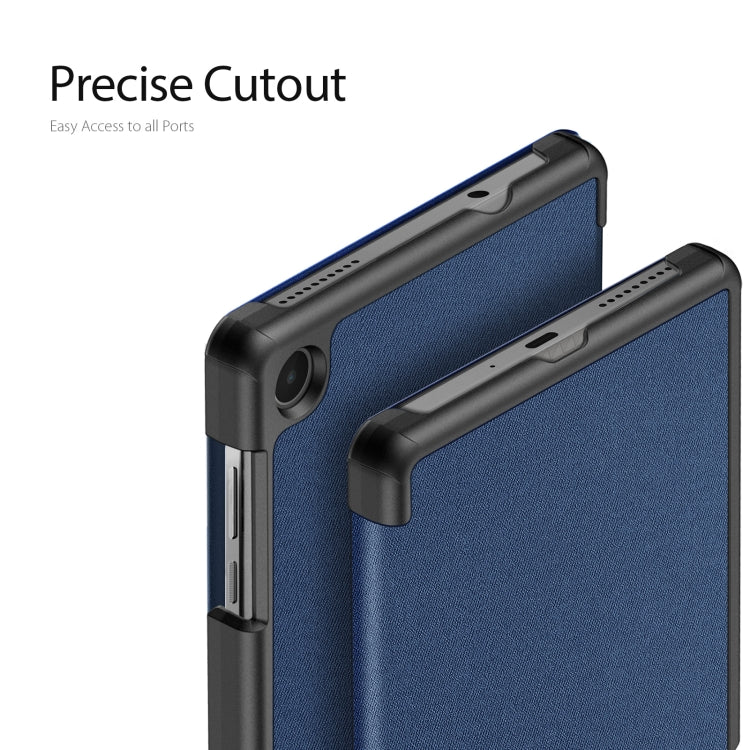 For Lenovo Tab M8 4th Gen DUX DUCIS Domo Series Magnetic Flip Leather Tablet Case(Blue) - Lenovo by DUX DUCIS | Online Shopping South Africa | PMC Jewellery | Buy Now Pay Later Mobicred