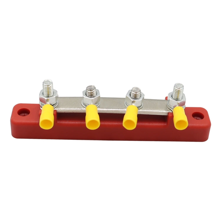 CP-3118 150A 12-48V RV Yacht Single-row 2-way Busbar with 4pcs Terminals(Red) - Booster Cable & Clip by PMC Jewellery | Online Shopping South Africa | PMC Jewellery | Buy Now Pay Later Mobicred