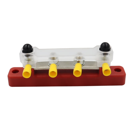 CP-3118 150A 12-48V RV Yacht Single-row 2-way Busbar with 4pcs Terminals(Red) - Booster Cable & Clip by PMC Jewellery | Online Shopping South Africa | PMC Jewellery | Buy Now Pay Later Mobicred