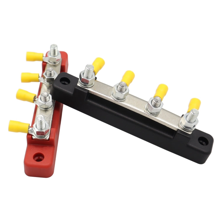 CP-3120 1 Pair 150A 12-48V RV Yacht Single-row 2-way Busbar with 8pcs Terminals(Black + Red) - Booster Cable & Clip by PMC Jewellery | Online Shopping South Africa | PMC Jewellery | Buy Now Pay Later Mobicred