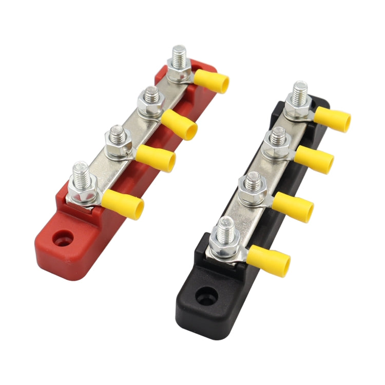 CP-3120 1 Pair 150A 12-48V RV Yacht Single-row 2-way Busbar with 8pcs Terminals(Black + Red) - Booster Cable & Clip by PMC Jewellery | Online Shopping South Africa | PMC Jewellery | Buy Now Pay Later Mobicred