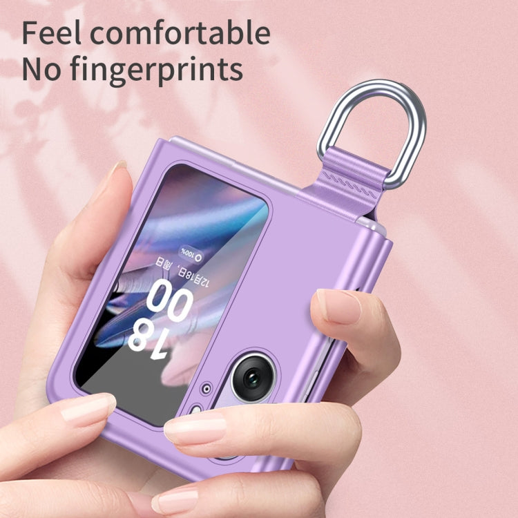 For OPPO Find N2 Flip Skin Feel Ultra-thin Ring Buckle Shockproof Phone Case(Purple) - Find N2 Flip Cases by PMC TechLife | Online Shopping South Africa | PMC TechLife