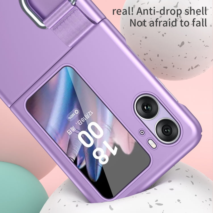For OPPO Find N2 Flip Skin Feel Ultra-thin Ring Buckle Shockproof Phone Case(Purple) - Find N2 Flip Cases by PMC TechLife | Online Shopping South Africa | PMC TechLife