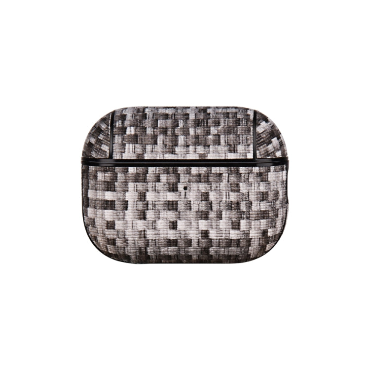 For AirPods Pro 2 PC Woven Leather Skin Earphone Case(Gray) - For AirPods Pro 2 by PMC Jewellery | Online Shopping South Africa | PMC Jewellery | Buy Now Pay Later Mobicred