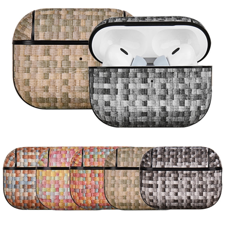 For AirPods Pro 2 PC Woven Leather Skin Earphone Case(Colorful) - For AirPods Pro 2 by PMC Jewellery | Online Shopping South Africa | PMC Jewellery | Buy Now Pay Later Mobicred