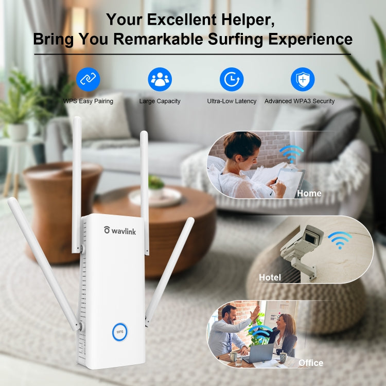 Wavlink AERIAL D4X AX1800Mbps Dual Frequency WiFi Signal Amplifier WiFi6 Extender(UK Plug) - free shipping - PMC Jewellery - Order now!