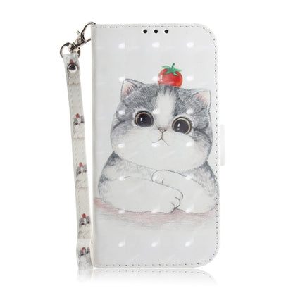 For OPPO Reno8 T 4G 3D Colored Horizontal Flip Leather Phone Case(Cute Cat) - OPPO Cases by PMC Jewellery | Online Shopping South Africa | PMC Jewellery | Buy Now Pay Later Mobicred