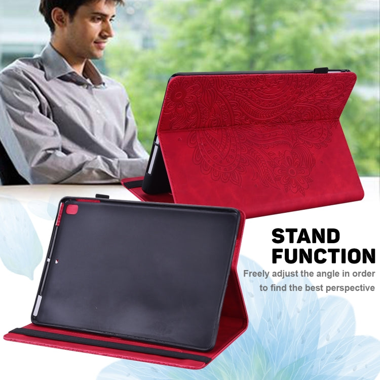 For Lenovo Tab M8 4th Gen TB-300FU Peacock Embossed Pattern Leather Tablet Case(Red) - Lenovo by PMC TechLife | Online Shopping South Africa | PMC TechLife | Buy Now Pay Later Mobicred
