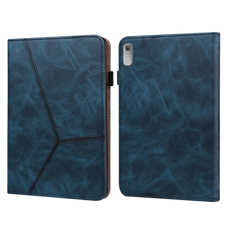 For Lenovo Tab P11 Gen 2 Embossed Striped Leather Tablet Case(Blue) - free shipping - PMC TechLife - Order now!