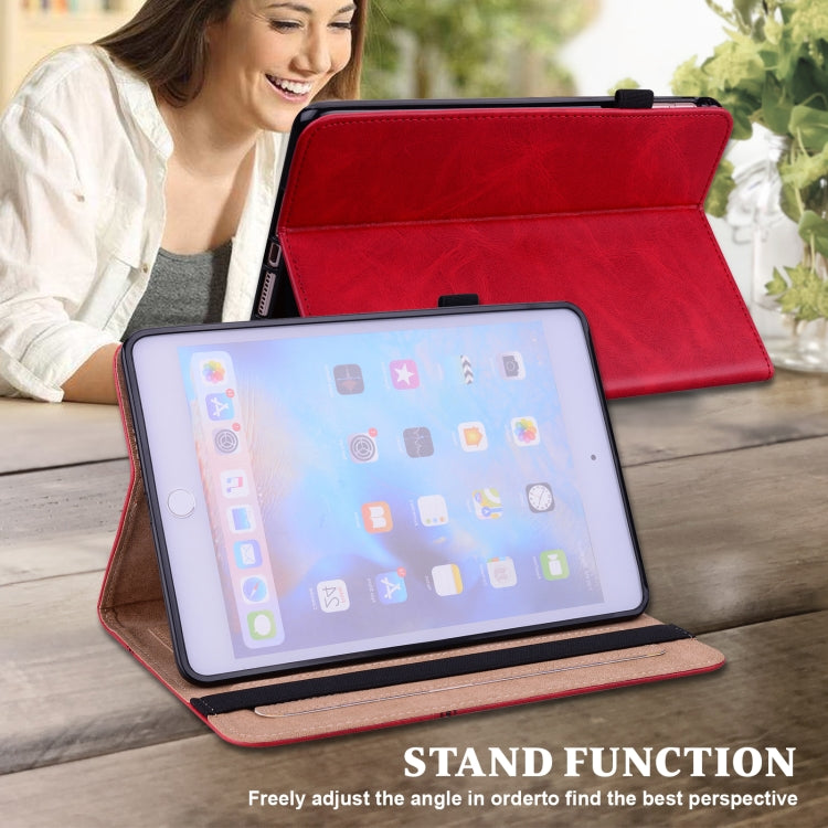 For Lenovo Tab P11 Gen 2 Embossed Striped Leather Tablet Case(Red) - Lenovo by PMC TechLife | Online Shopping South Africa | PMC TechLife | Buy Now Pay Later Mobicred