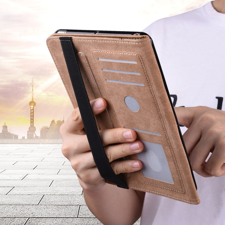 For Lenovo Tab P11 Gen 2 Embossed Striped Leather Tablet Case(Red) - Lenovo by PMC TechLife | Online Shopping South Africa | PMC TechLife | Buy Now Pay Later Mobicred
