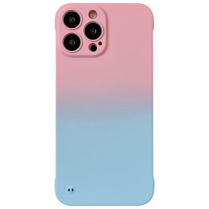 For iPhone 14 Plus Frameless Skin Feel Gradient Phone Case(Pink + Light Blue) - iPhone 14 Plus Cases by PMC Jewellery | Online Shopping South Africa | PMC Jewellery | Buy Now Pay Later Mobicred