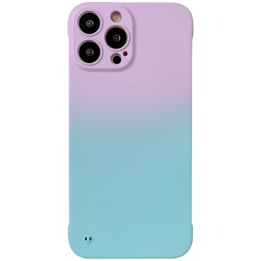 For iPhone 14 Plus Frameless Skin Feel Gradient Phone Case(Light Purple + Light Blue) - iPhone 14 Plus Cases by PMC Jewellery | Online Shopping South Africa | PMC Jewellery | Buy Now Pay Later Mobicred