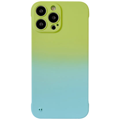 For iPhone 13 Pro Max Frameless Skin Feel Gradient Phone Case(Green + Light Blue) - iPhone 13 Pro Max Cases by PMC Jewellery | Online Shopping South Africa | PMC Jewellery | Buy Now Pay Later Mobicred