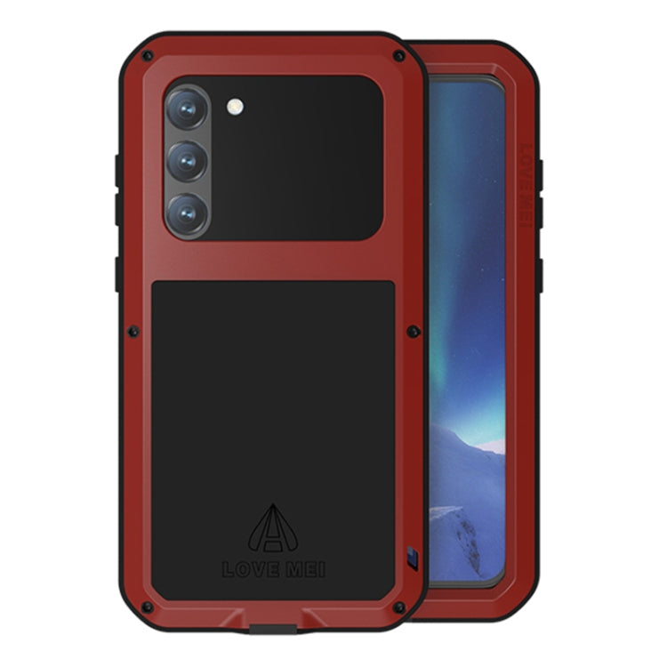 For Samsung Galaxy S23+ 5G LOVE MEI Metal Shockproof Life Waterproof Dustproof Phone Case(Red) - Galaxy S23+ 5G Cases by LOVE MEI | Online Shopping South Africa | PMC Jewellery