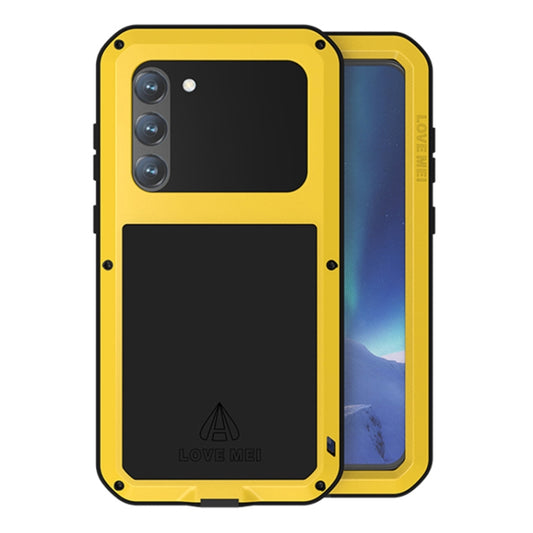 For Samsung Galaxy S23+ 5G LOVE MEI Metal Shockproof Life Waterproof Dustproof Phone Case(Yellow) - Galaxy S23+ 5G Cases by LOVE MEI | Online Shopping South Africa | PMC Jewellery