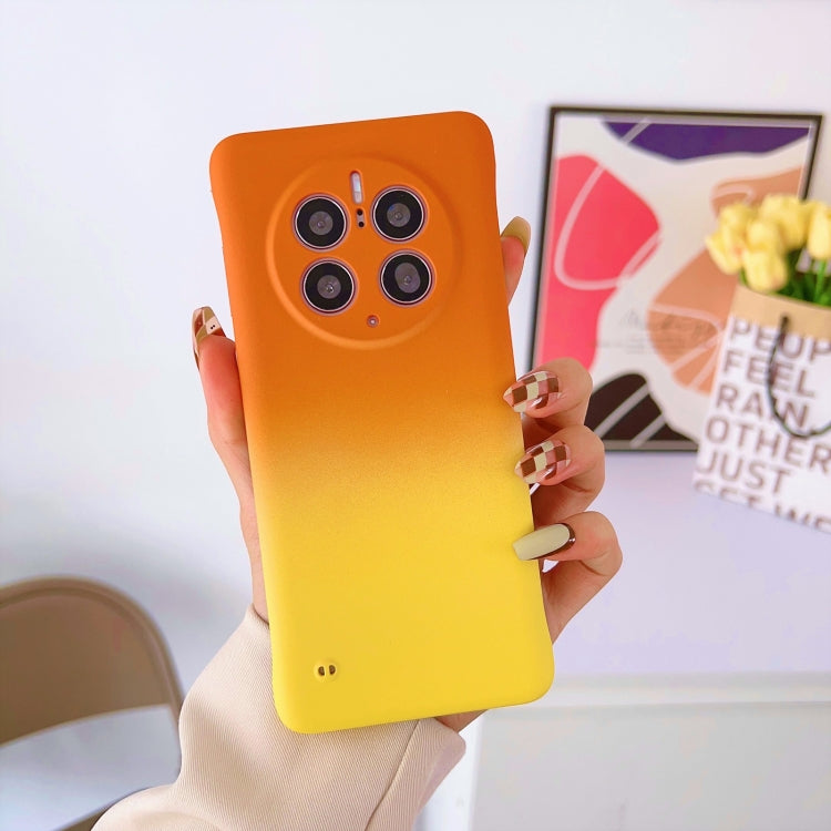 For Huawei P50 Frameless Skin Feel Gradient Phone Case(Orange Yellow) - Huawei Cases by PMC Jewellery | Online Shopping South Africa | PMC Jewellery | Buy Now Pay Later Mobicred