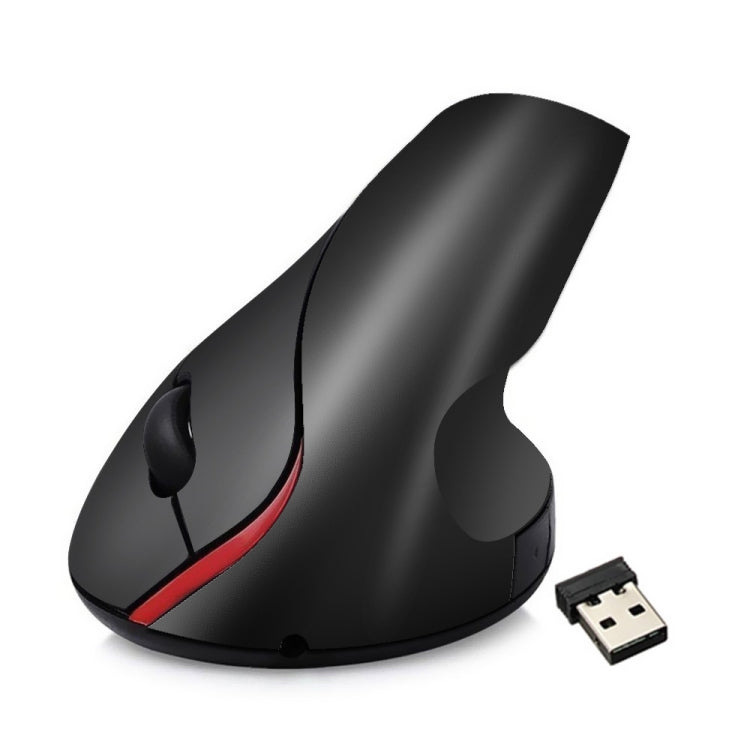 HXSJ A889 6 Keys 2400DPI 2.4GHz Vertical Wireless Mouse Rechargeable(Black) - Wireless Mice by HXSJ | Online Shopping South Africa | PMC Jewellery | Buy Now Pay Later Mobicred