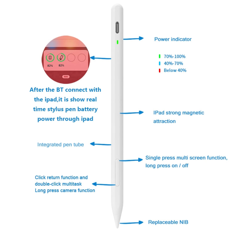 JD56 For iPad 2018- Tablet Bluetooth Active Capacitive Pen - Stylus Pen by PMC TechLife | Online Shopping South Africa | PMC TechLife | Buy Now Pay Later Mobicred
