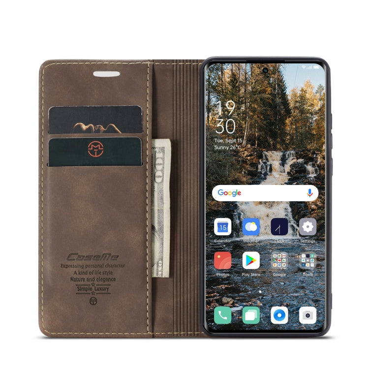 For OPPO Reno8 T 5G CaseMe 013 Multifunctional Horizontal Flip Leather Phone Case(Coffee) - OPPO Cases by CaseMe | Online Shopping South Africa | PMC Jewellery | Buy Now Pay Later Mobicred