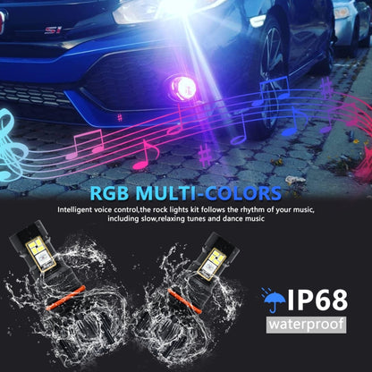 EV23 1 Pair 9005 HB3 12W / 15000LM / DC 9-16V IP68 Waterproof Car RGB Fog Light - Fog / Driving Lights by PMC Jewellery | Online Shopping South Africa | PMC Jewellery | Buy Now Pay Later Mobicred