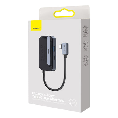 Baseus WKWJ000013 4 in 1 USB-C / Type-C to USB3.0+HDMI+USB-C / Type-C+3.5mm HUB Adapter(Space Grey) - USB HUB by Baseus | Online Shopping South Africa | PMC Jewellery | Buy Now Pay Later Mobicred