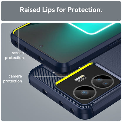 For Realme GT Neo 5 Brushed Texture Carbon Fiber TPU Phone Case(Blue) - Realme Cases by PMC Jewellery | Online Shopping South Africa | PMC Jewellery | Buy Now Pay Later Mobicred