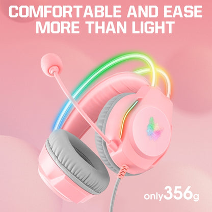 X26 USB+3.5mm RGB Wired Gaming Headset(Pink) - Multimedia Headset by PMC Jewellery | Online Shopping South Africa | PMC Jewellery | Buy Now Pay Later Mobicred